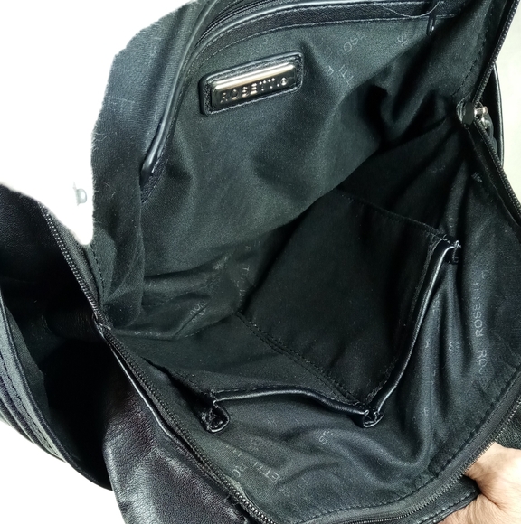 Rossetti Courte Black Fax Leather Satchel Shoulder Bag - Picture 10 of 16